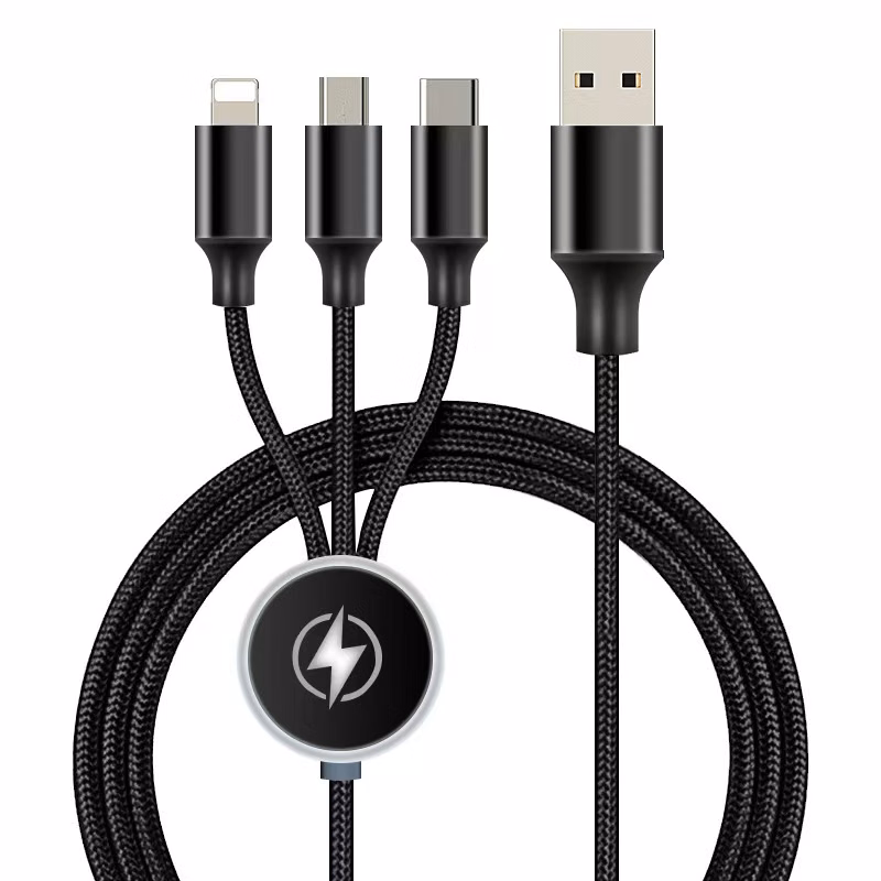 Glowing Logo Triple Charging Cable