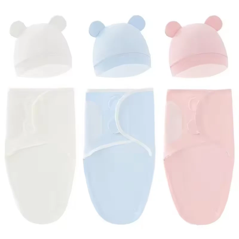 Baby Swaddle Wrap with Hat 1