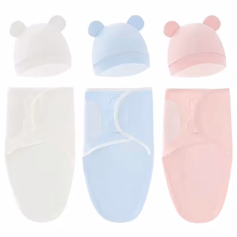 Baby Swaddle Wrap with Hat