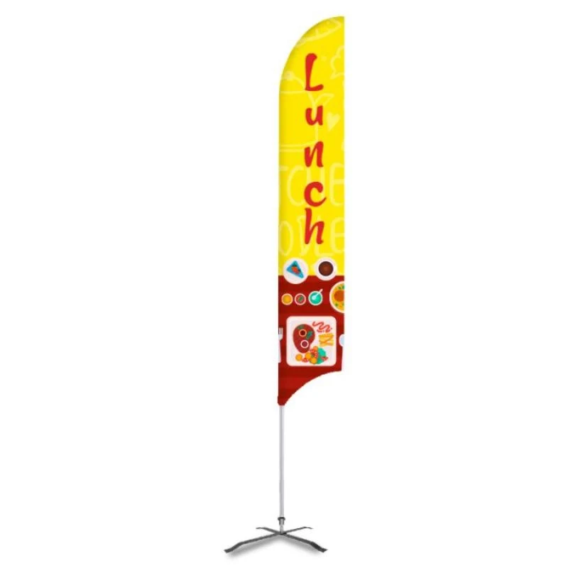 Lunch Pre Printed 15' G7 Feather Flag - Yellow 1