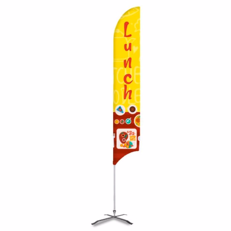Lunch Pre Printed 15' G7 Feather Flag - Yellow