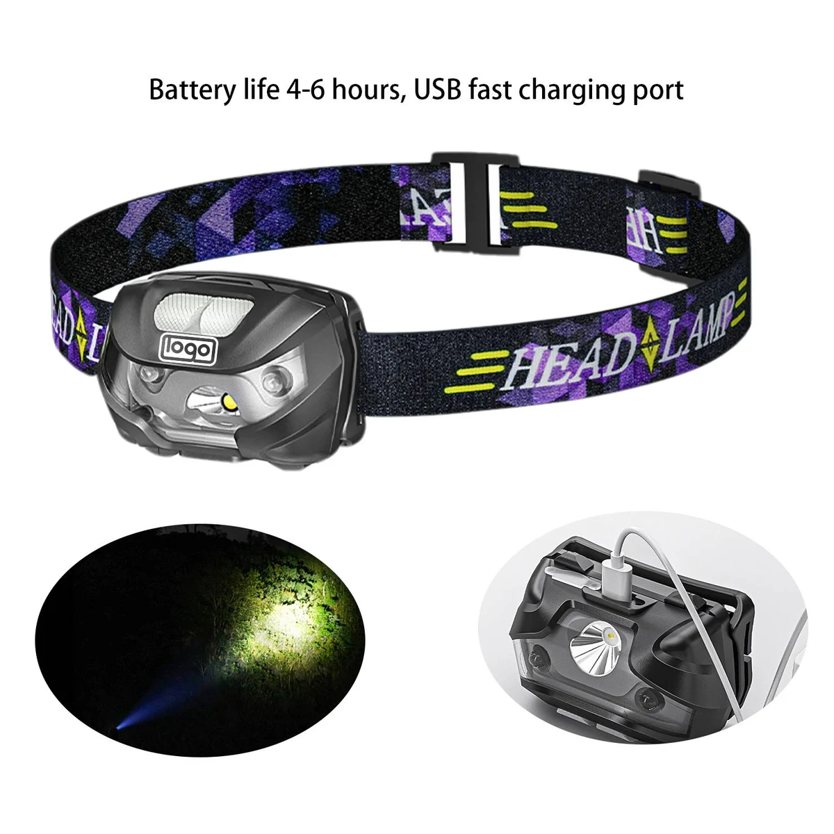 Rechargeable Adjustable Outdoor Head Lamp 1