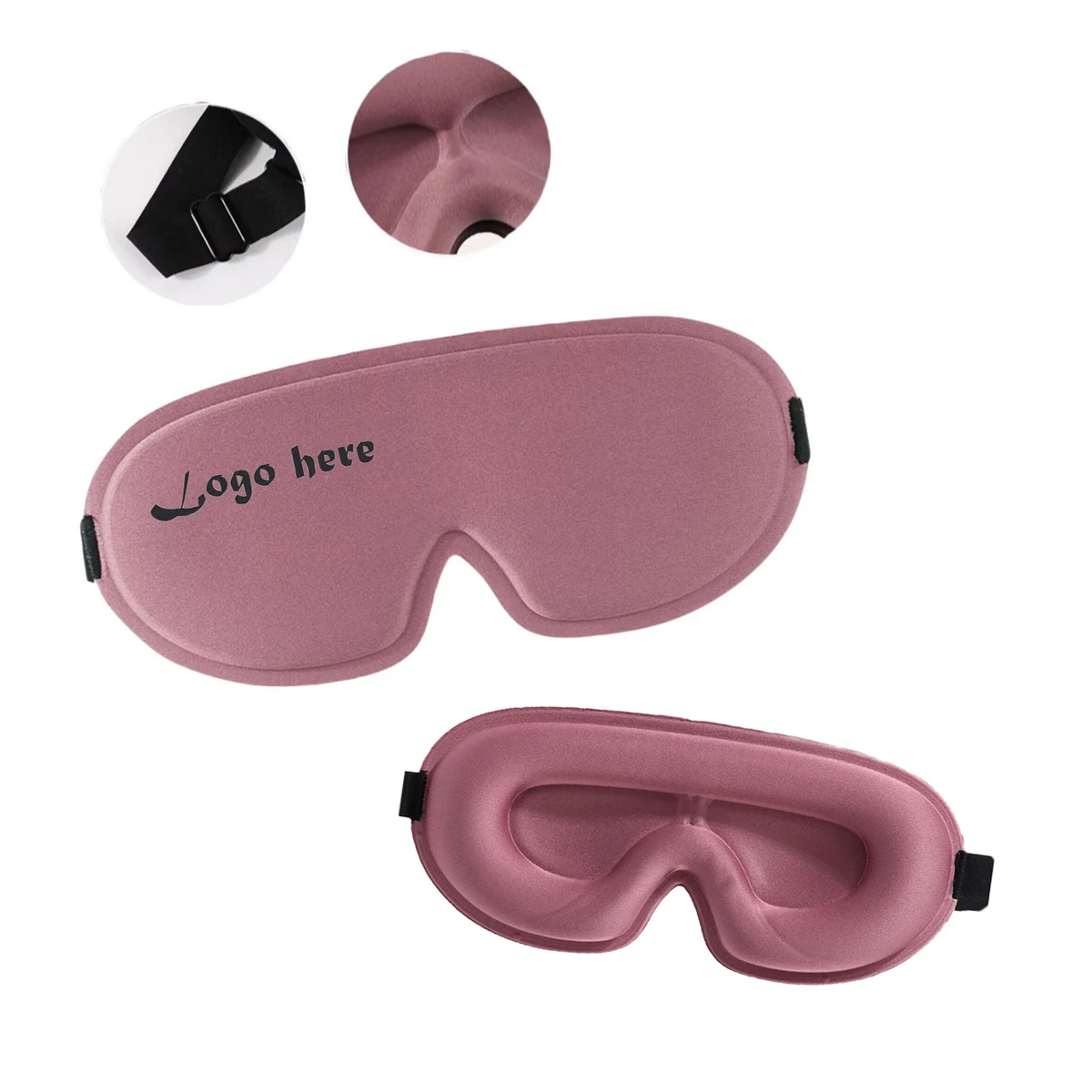 Custom 3D Contoured Sleep Mask 1