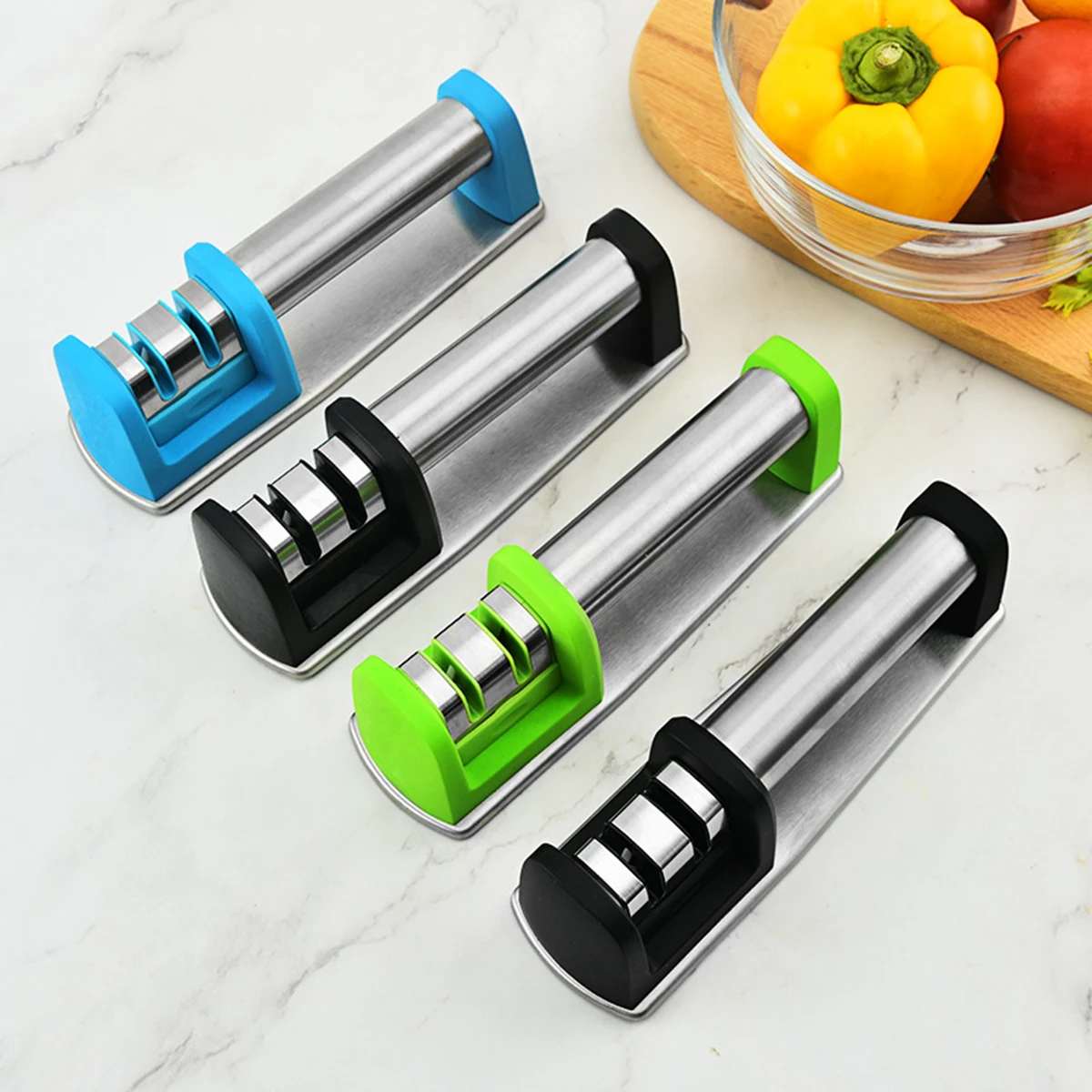 Kitchen 4-In-1 Professional Stainles Steel Knife Sharpener 1