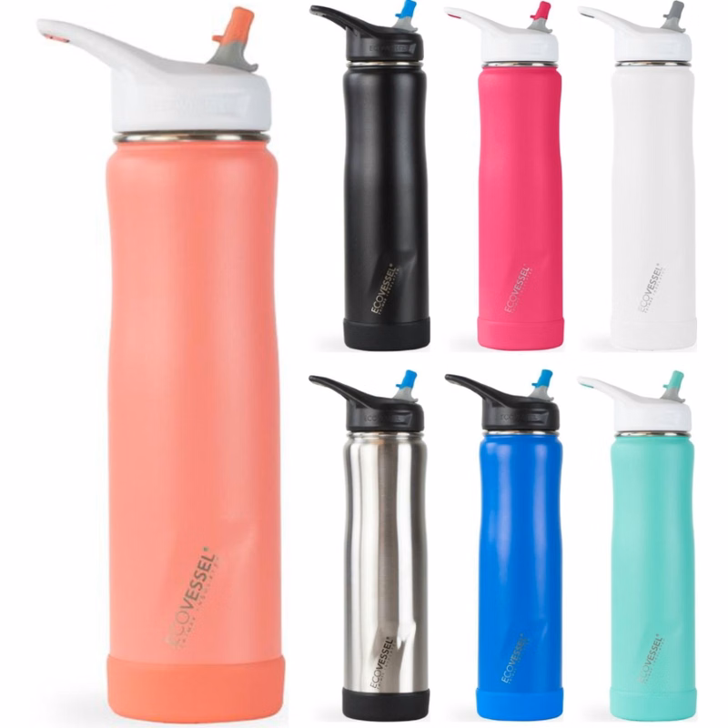 Ecovessel 24 oz Summit Insulated Straw Water Bottle