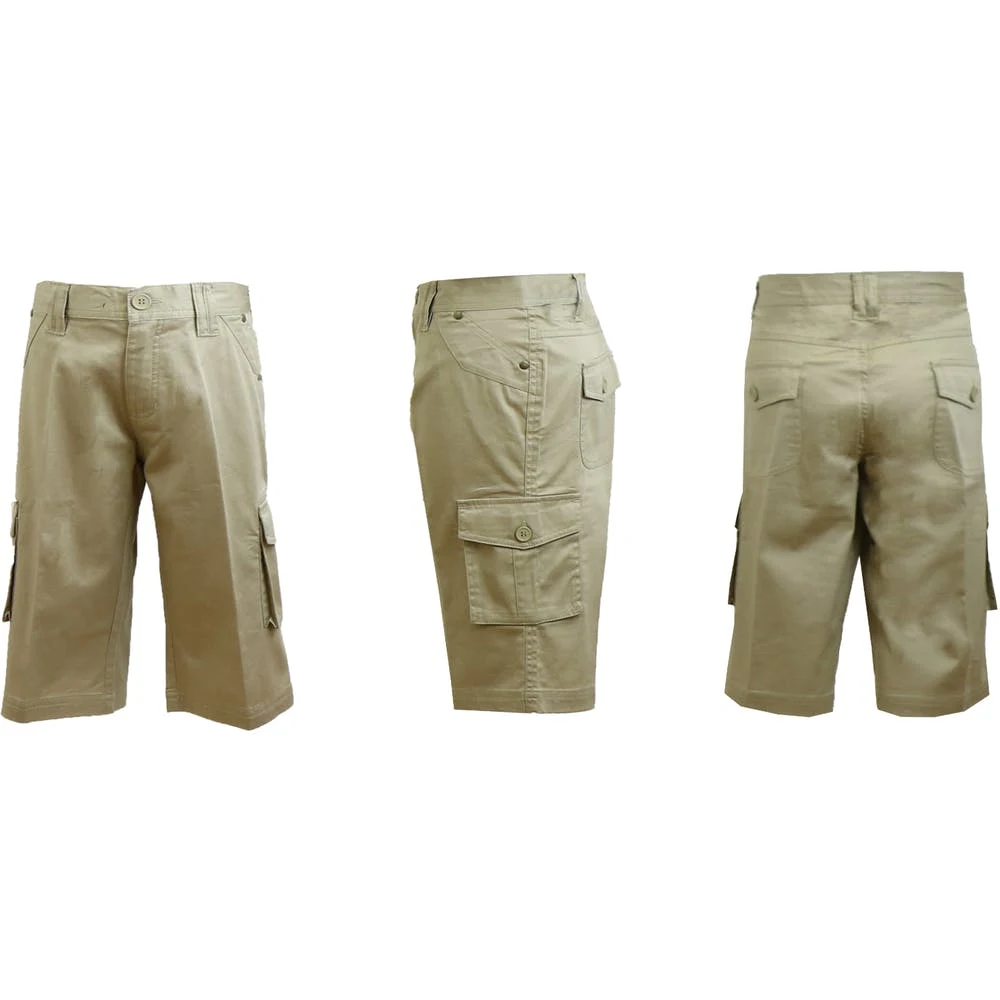 Boys' Uniform Shorts - Size 4 - 7 Khaki Cargo Style 1
