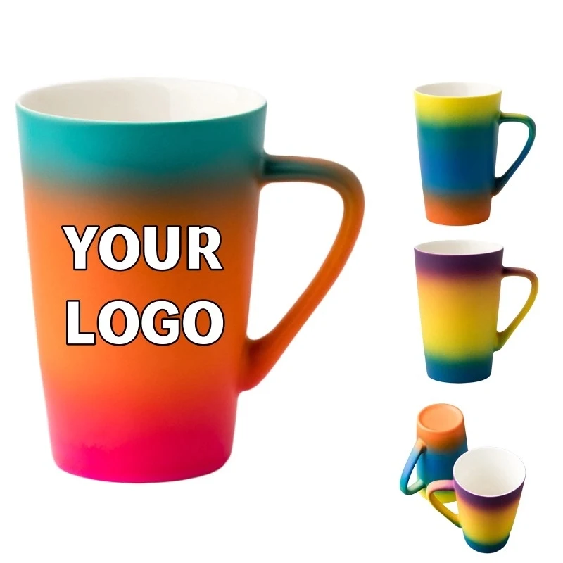 Custom 13 oz. Frosted Gradient Ceramic Mugs 1