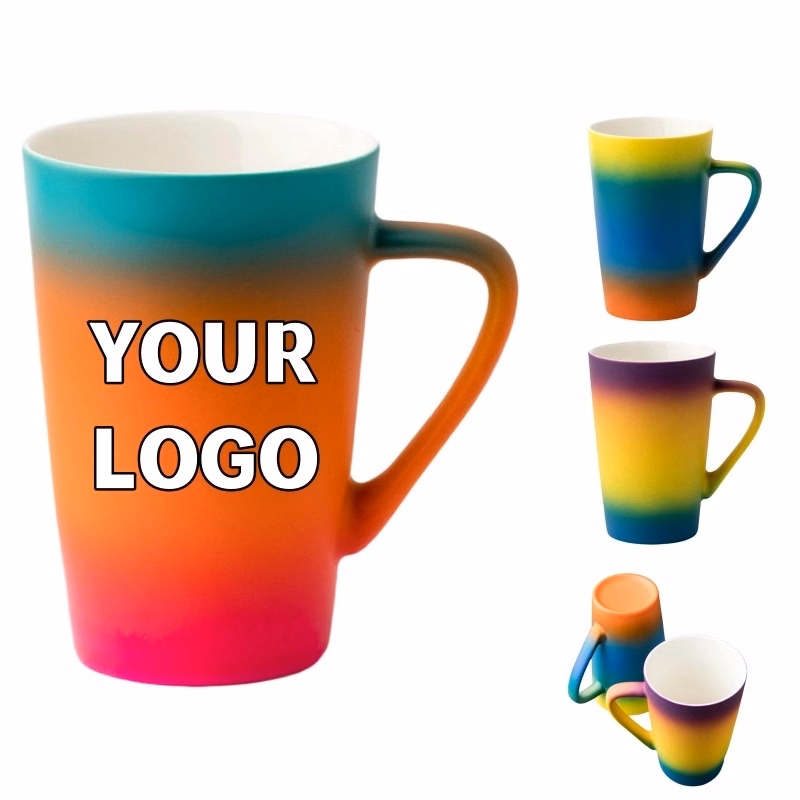 Custom 13 oz. Frosted Gradient Ceramic Mugs