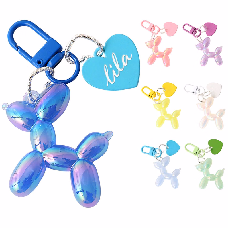 Balloon Dog Pendant Keychain