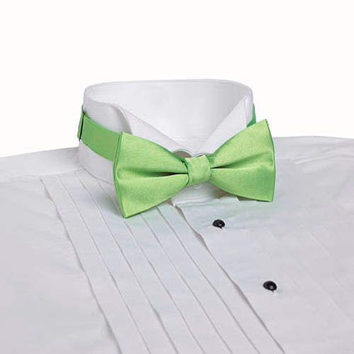Lime Green Banded Bow Tie