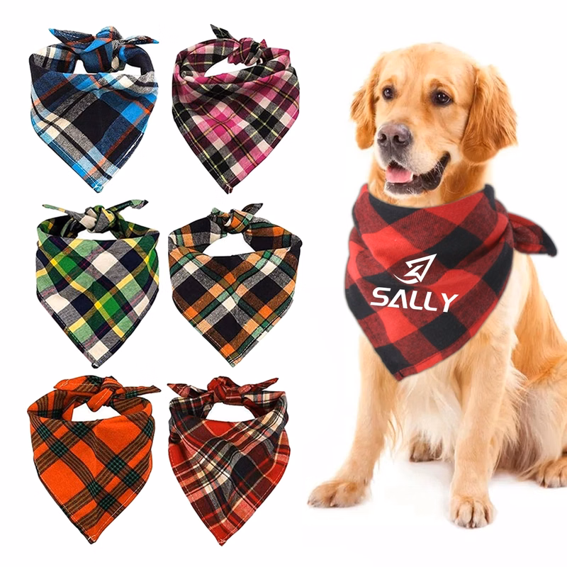 Large Solid Full Color Dog Triangle Bandanna