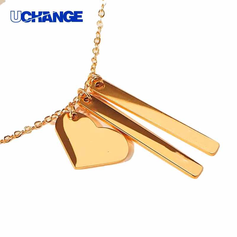 Engraved Long-Shaped Necklace