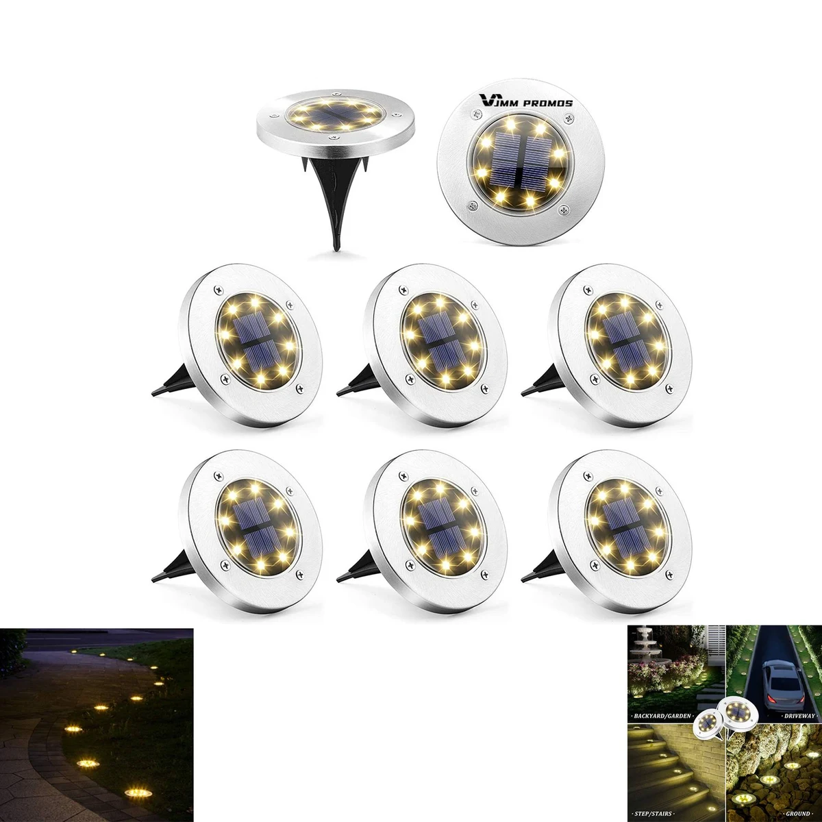 Led Solar Ground Lights Warm White 1