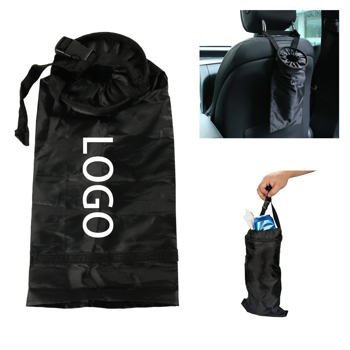 Travelling Reusable Seat Back Hanging Car Trash Bag 1