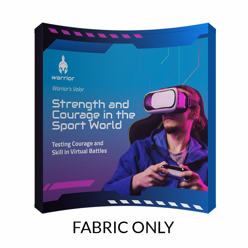 7.5'w x 7.5'h Xpress Curved Display Wall - Fabric Only 1 Side Imprint