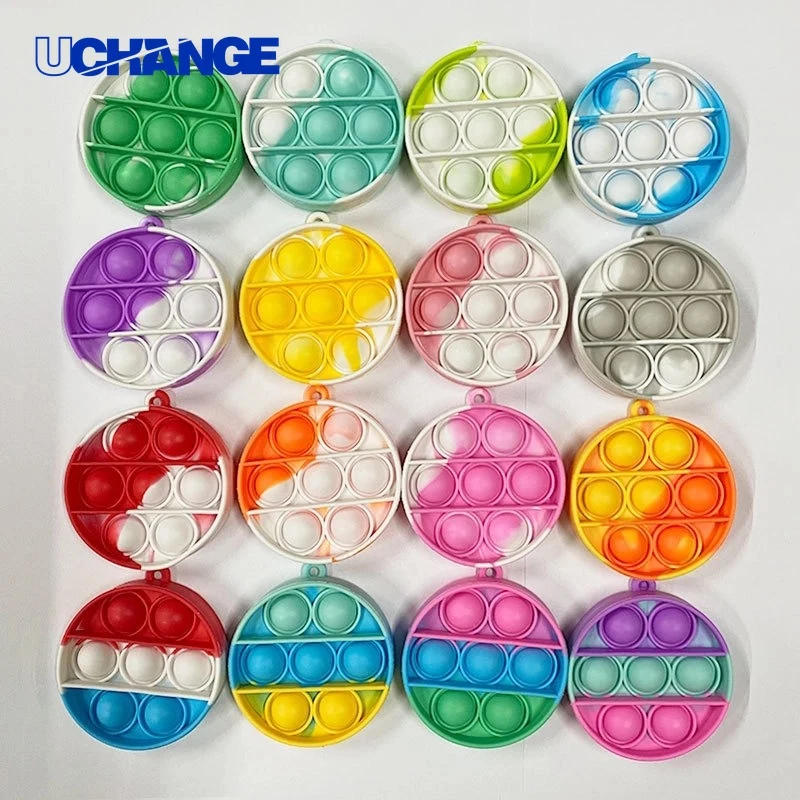Pop Push Fidget Toy Keychain Stress Relief Accessory 1
