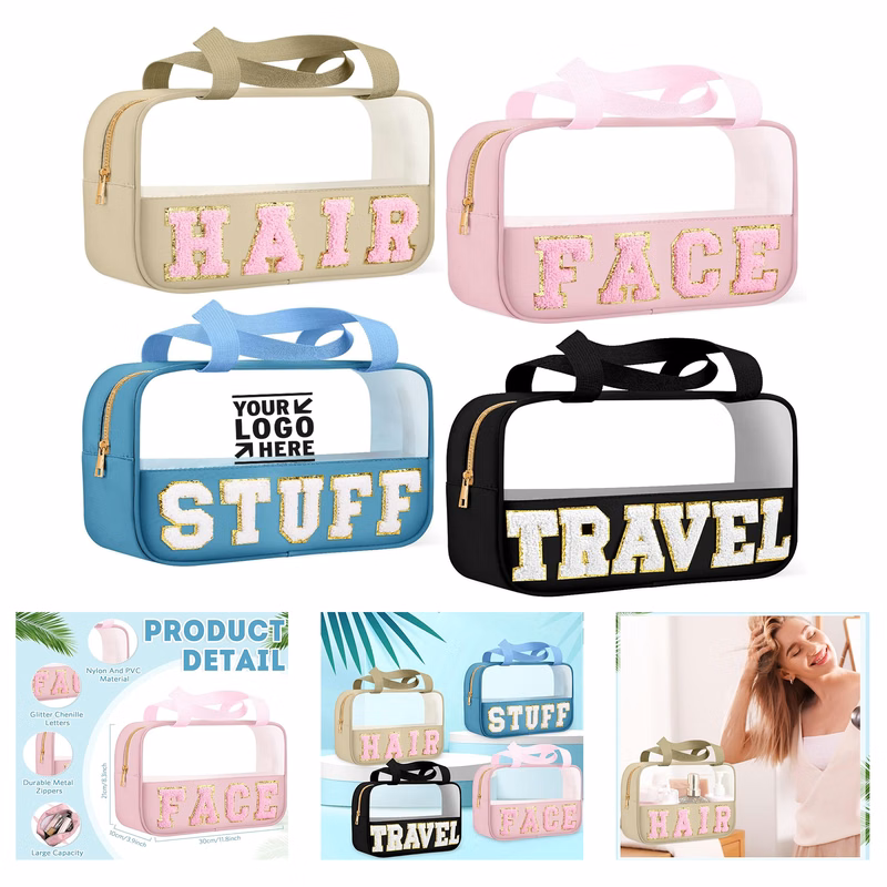 Letter Nylon Makeup Bag
