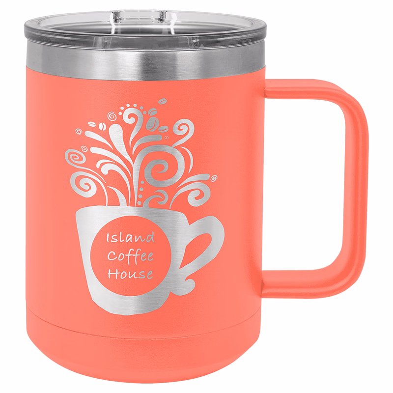 Polar Camel 15 oz. Coral Vacuum Insulated Mug with Slider Lid