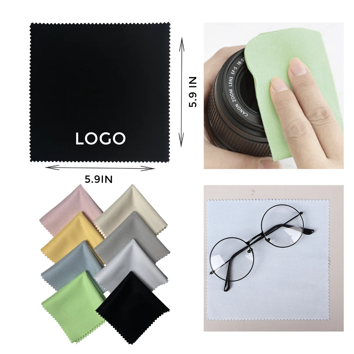 MOQ 10 PCS Gentle Ultra - Fine Fiber Eyeglass Cloth 1
