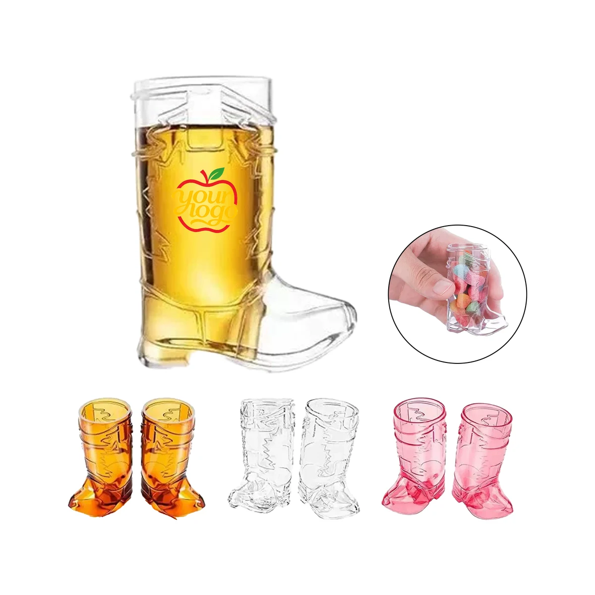 Creative Denim Boot Plastic Wine Glass 1