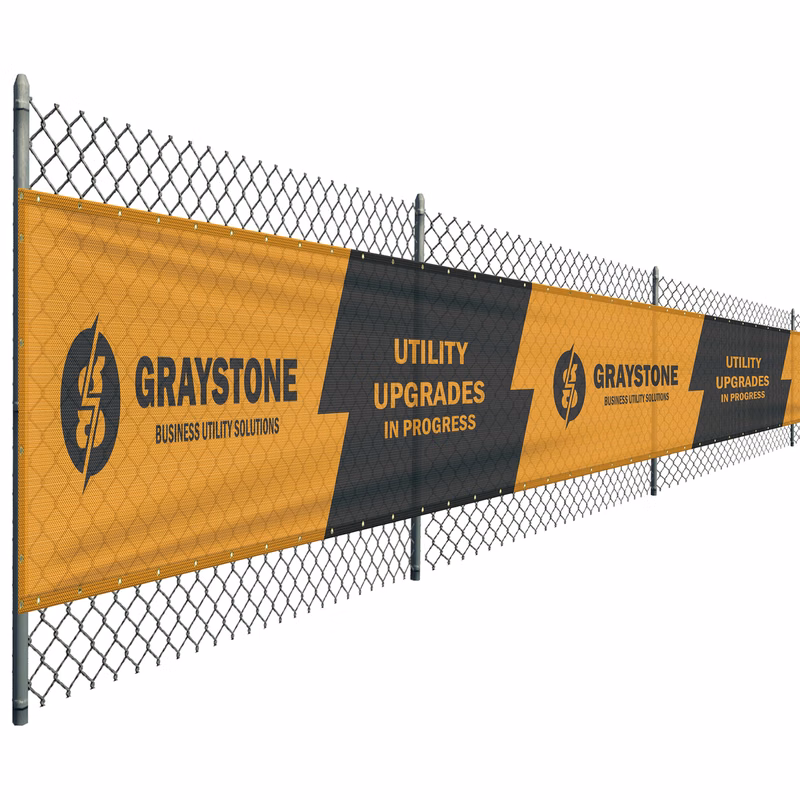 4' x 48' Premium Polyester Mesh Banner