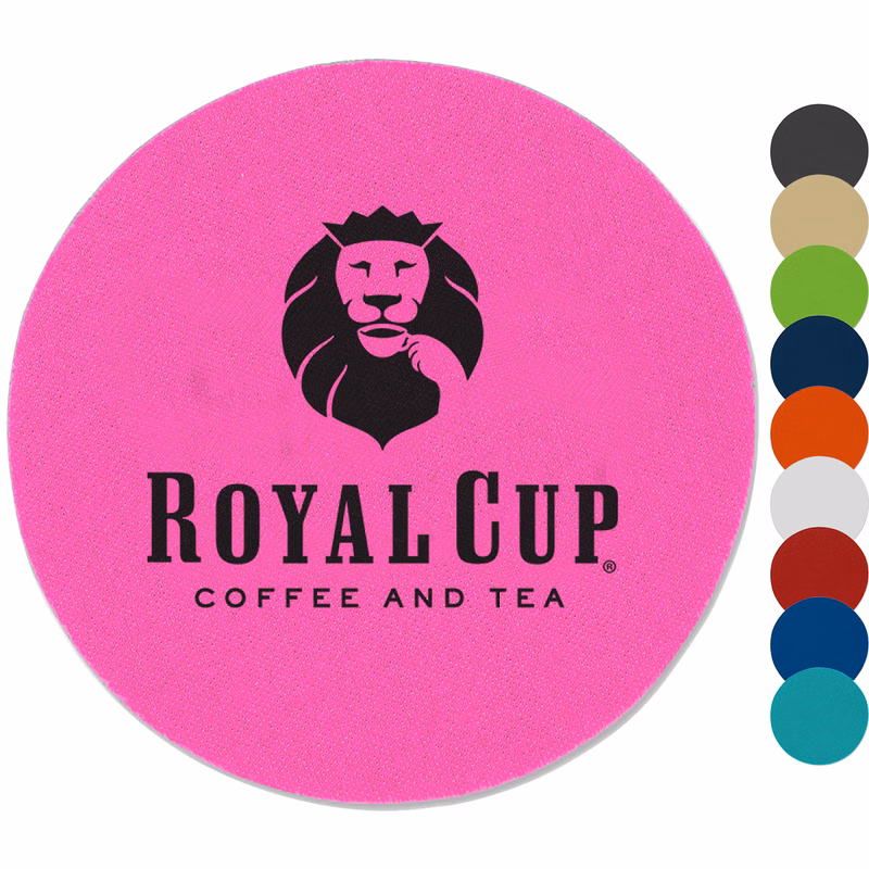 USA Printed 4" Round Foam Coaster w/ Custom Logo