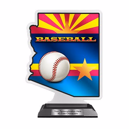 State Acrylic Trophy: 6" Arizona Shape (Event type