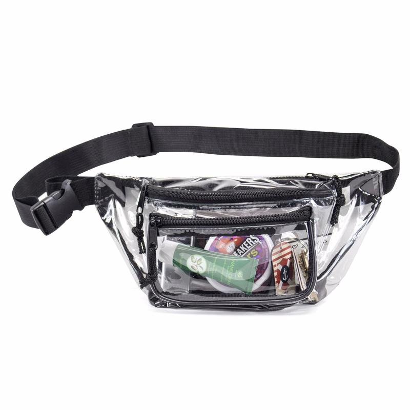 Clear Three-Zipper Fanny Pack