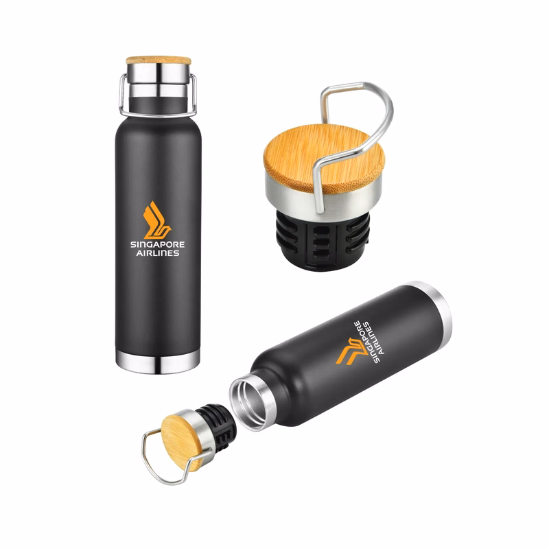 22oz Powder Coated Double Wall Stainless Vacuum Bottle