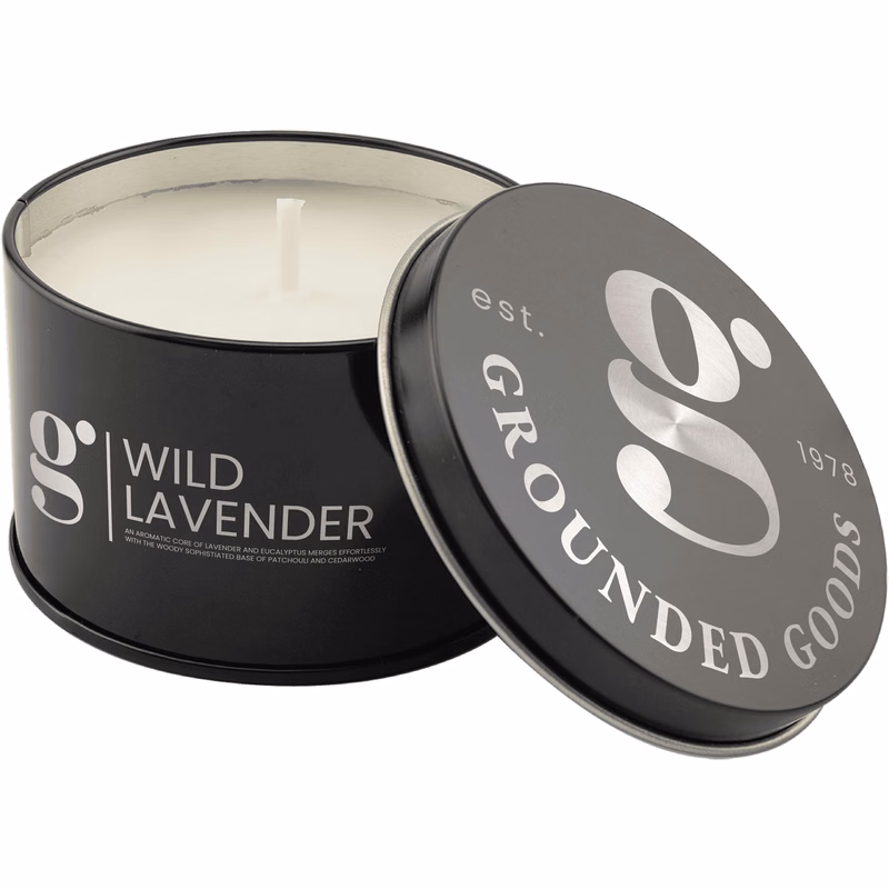 5.3 oz. Trim the Tree Candle in a Black Metal Tin