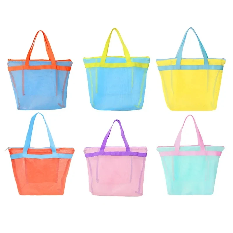 Beach Travel Bath Handheld Storage Mesh Bag 1