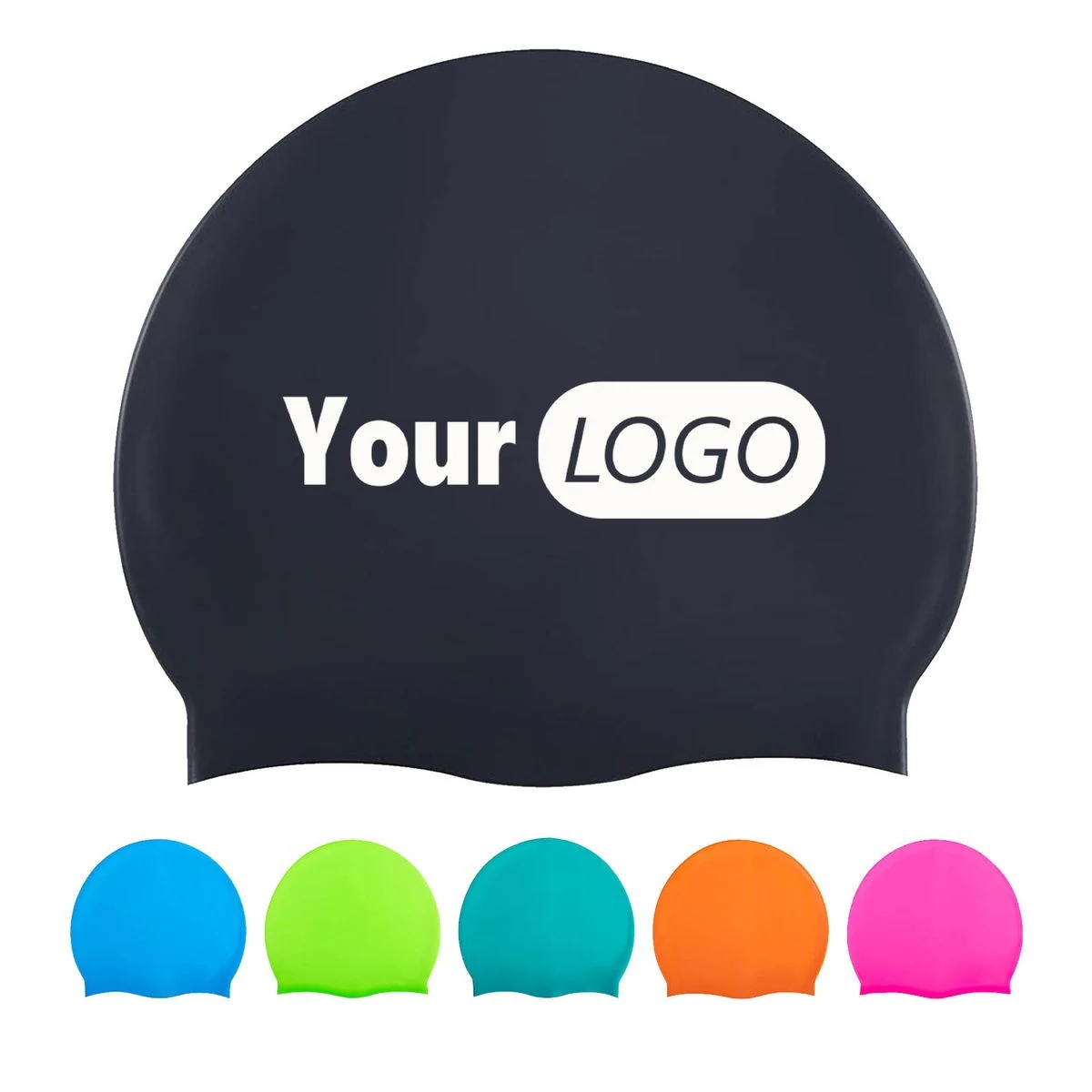 High Elasticity Solid-Colored Silicone Swimming Cap 1