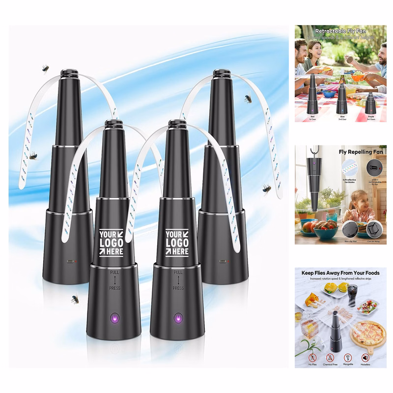 Retractable Speed Adjustment Keep File Away Indoor Outdoor Rechargeable Tables Fly Repellent Fan