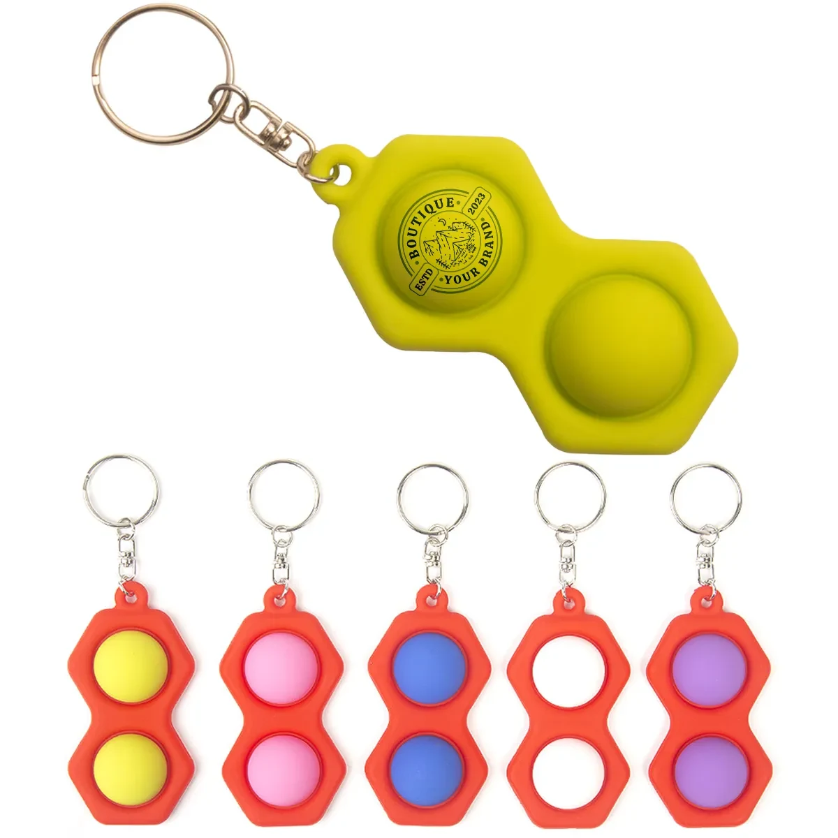 Decompression Tool Bubble Brain Vent Pinch Toy KeyChain 1