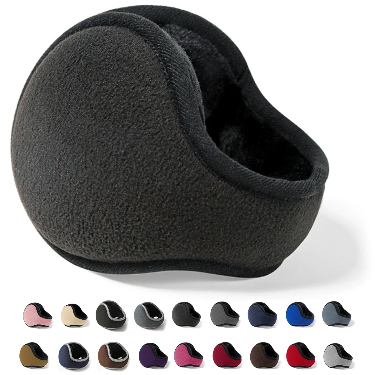 Customizable Fleece Earmuffs Warm Winter Ear Warmers 1