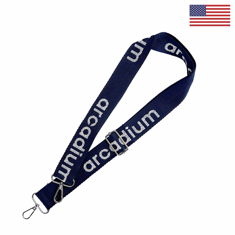 1 ½" x 60" Woven Adjustable Bag Strap w/ Nickel-plated Snap Hooks