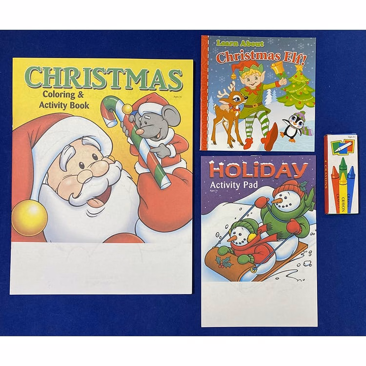Christmas Activity & Coloring Book Sets - 4 Pieces Vol. 1