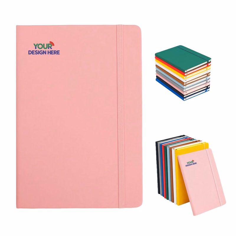 A5 Pu Notebook Journal With Secure Elastic Strap