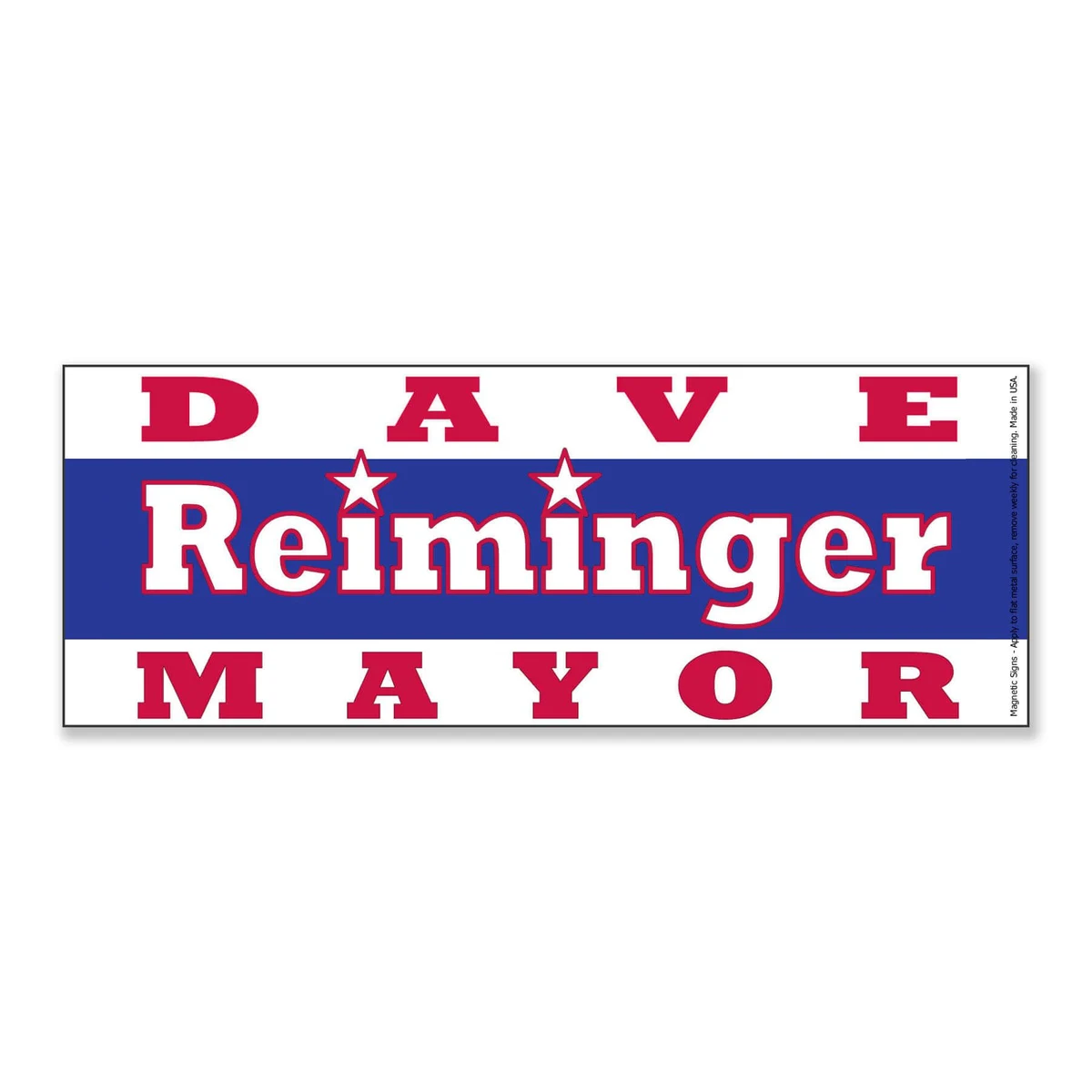 Rectangle 3.5" x 8" Magnetic Sign - Screen Print 1