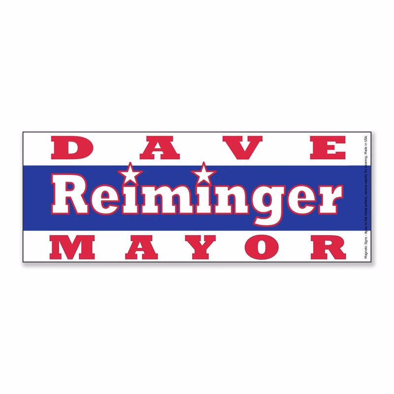 Rectangle 3.5" x 8" Magnetic Sign - Screen Print