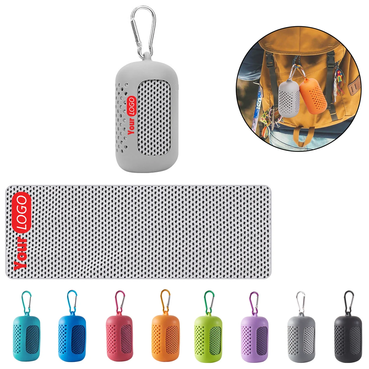 Cooling Towel with Silicone Case ?C Portable Design 1