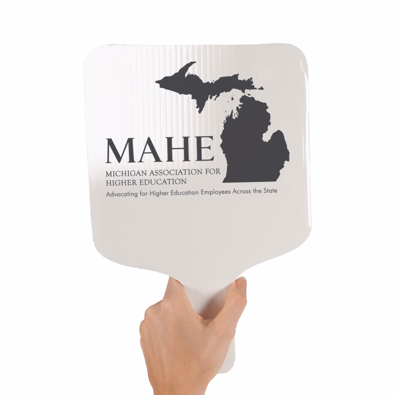 Dry Erase Hand Fan, Screen Printed