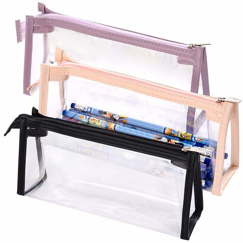 Clear PVC Pencil Case Makeup Cosmetic Pouch with Zipper