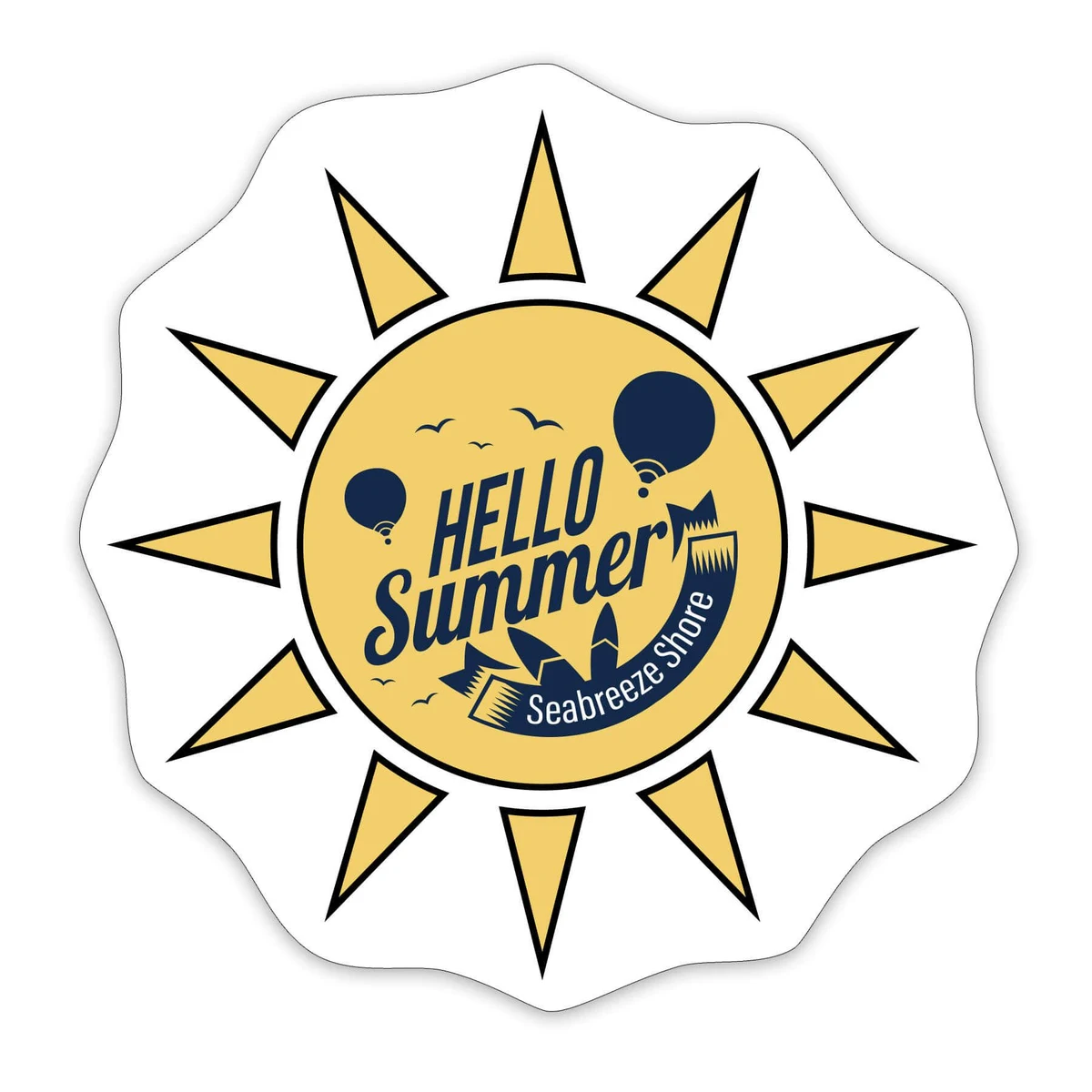 Sun Shaped NoteKeeper™ Magnet 35 Mil 1
