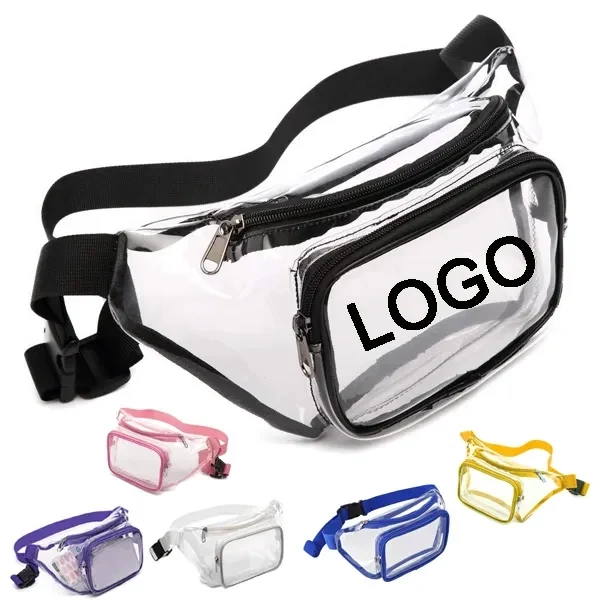 Clear Fanny Pack w/ Zipper Pockets 1