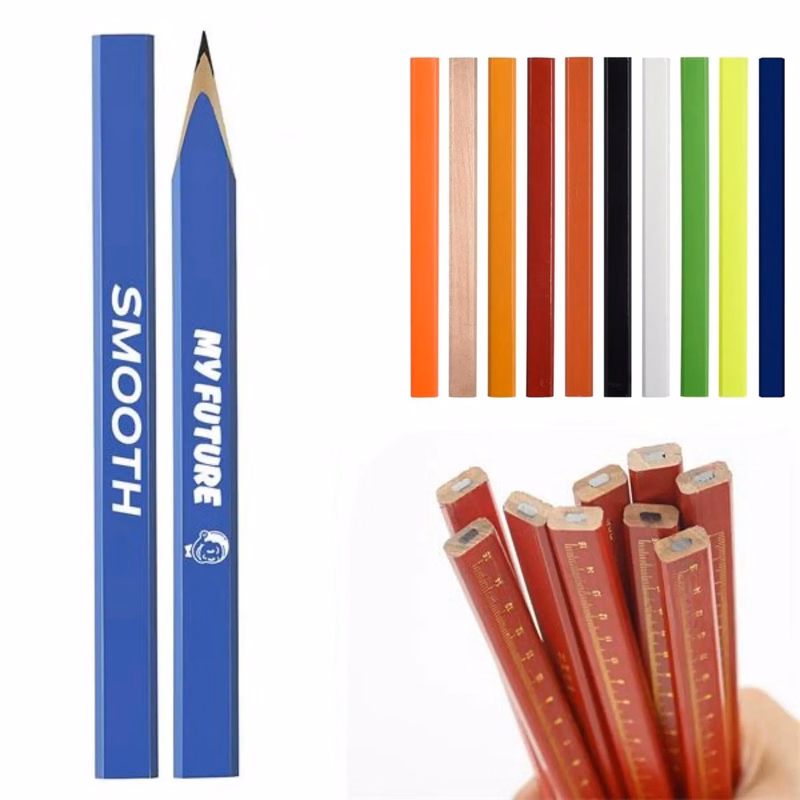 Full Color Octagonal Calibration Carpenter Pencil