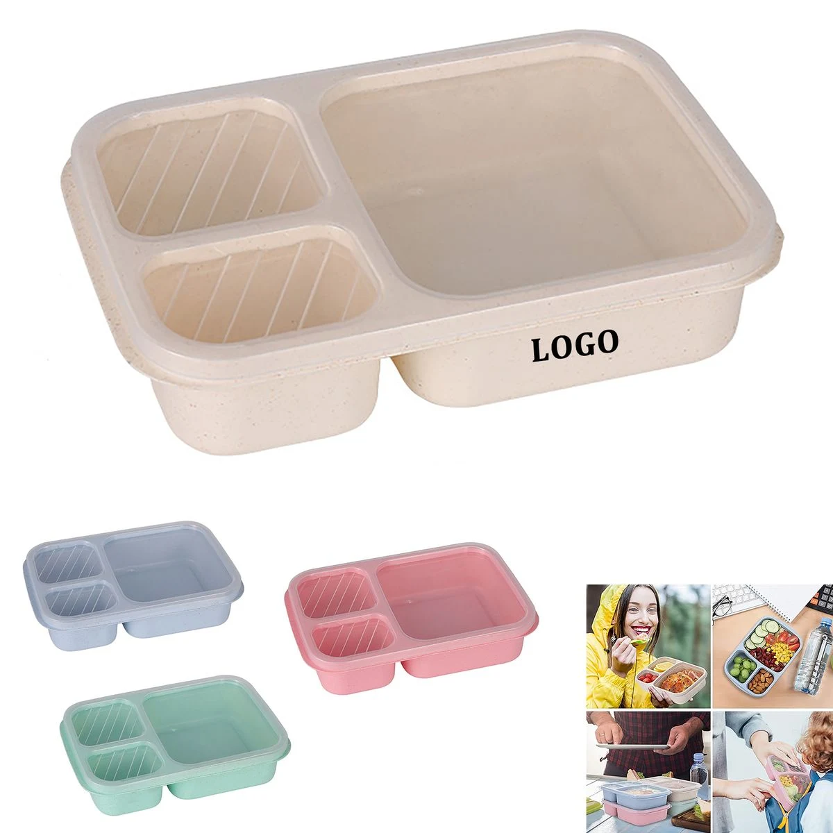 Compartment Plastic Lunch Box 1