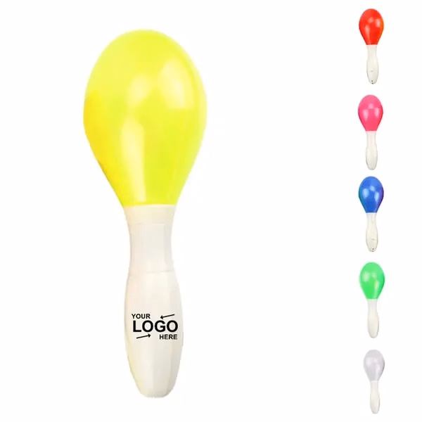 Custom LED Flashing Glowing Sand Hammer — 8.27 inch Plastic Party Glow Toy