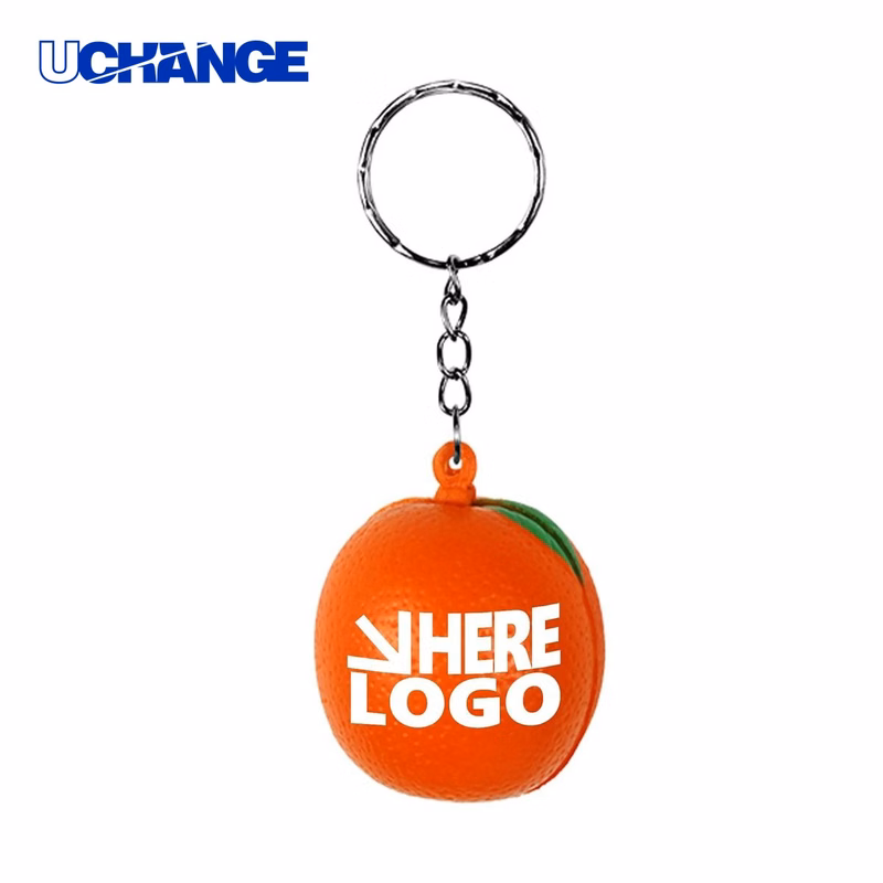Orange Stress Reliever Keychain