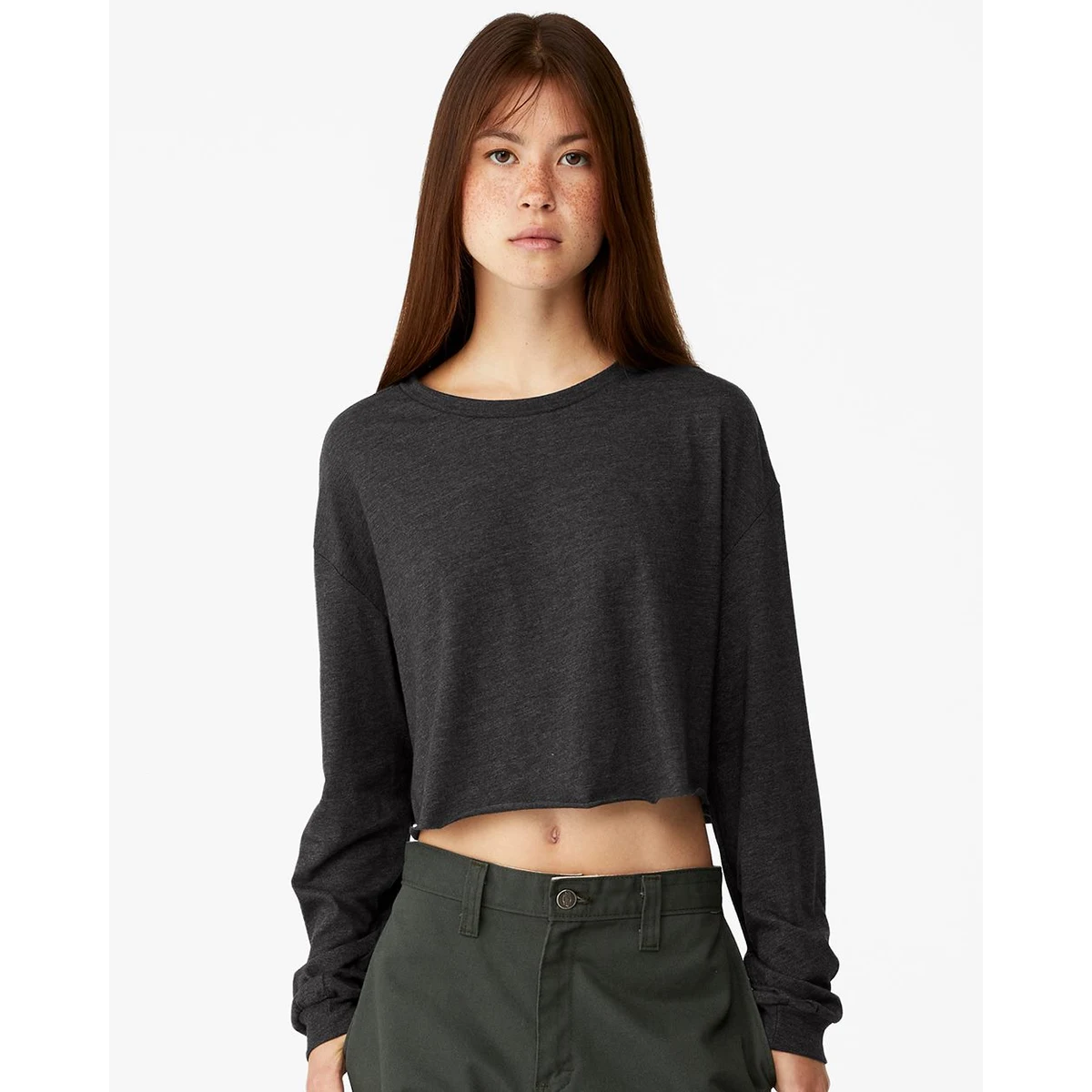Women's FWD Fashion Crop Long Sleeve Tee - 6501 1